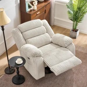 Power Swivel Rocker Recliner Chair  with Massage and Heat